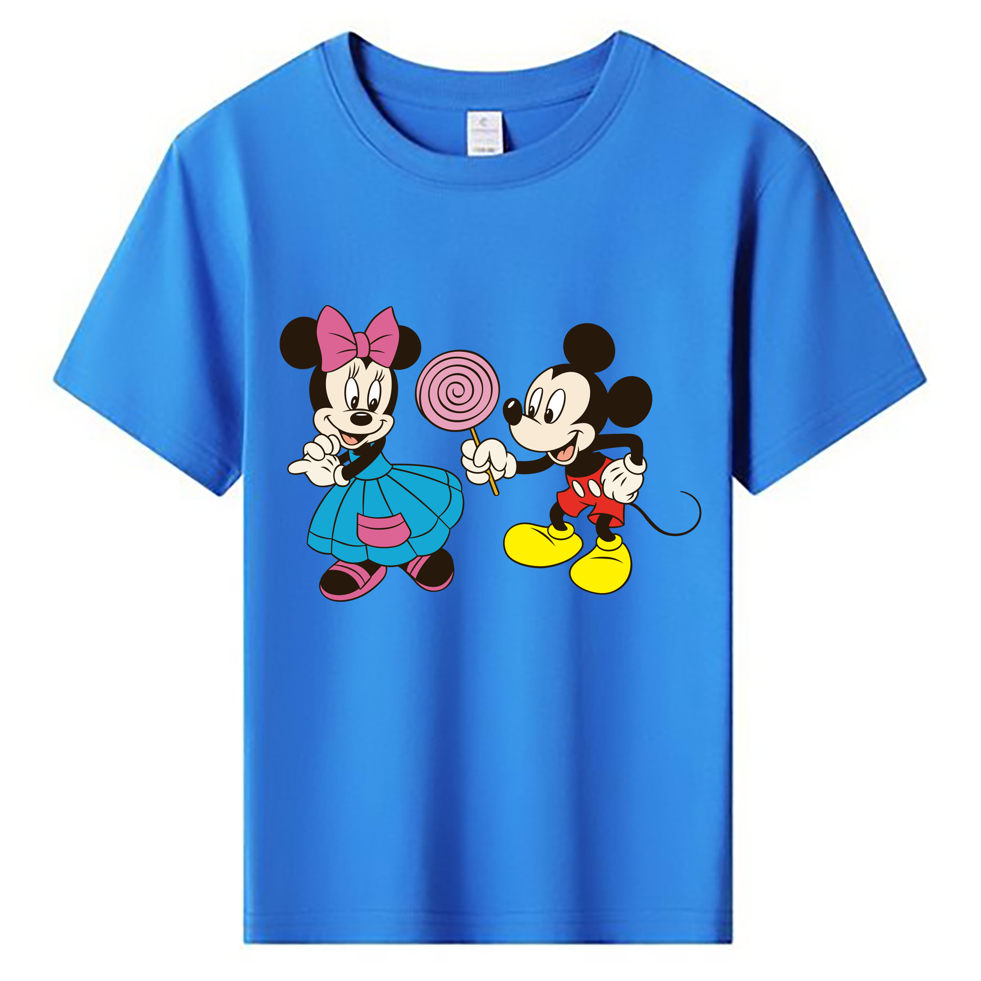 ミッキーマウス Mickey Mouse 綿100％キッズTシャツ（フロントプリント）